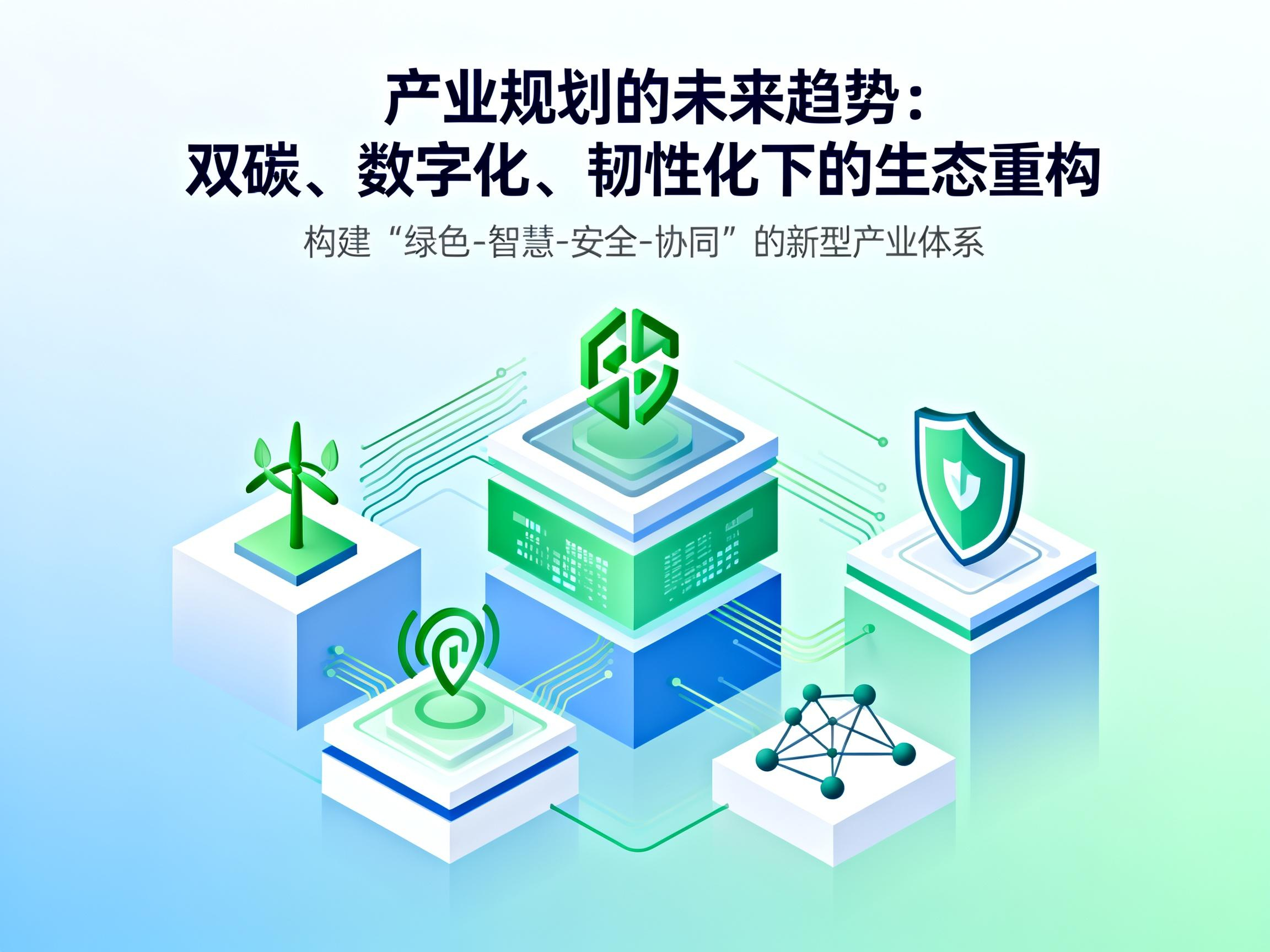 产业规划的未来趋势：双碳、数字化、韧性化下的生态重构，构建 “绿色 - 智慧 - 安全 - 协同” 的新型产业体系